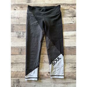 Soul Cycle Performance Cropped Workout Cycling Spin Leggings | Size Small